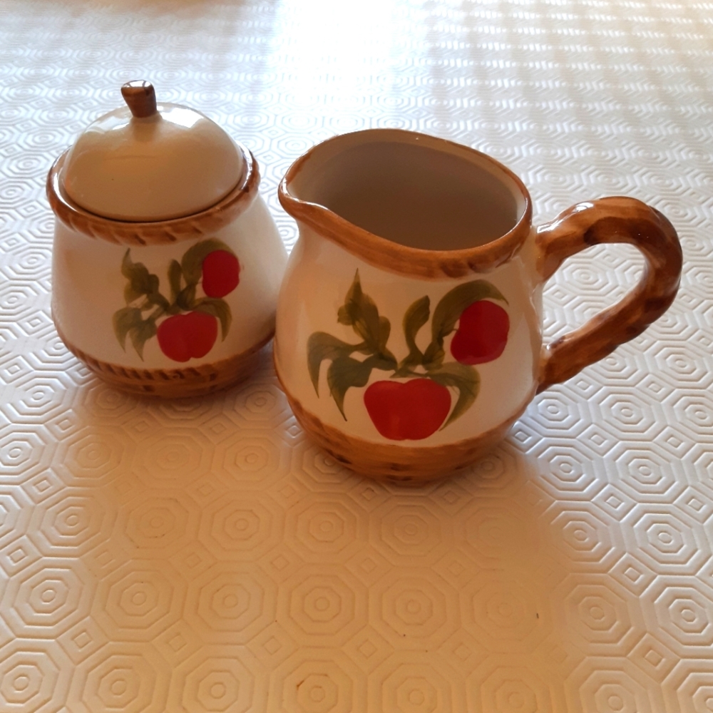 Vintage creamer and sugar bowl